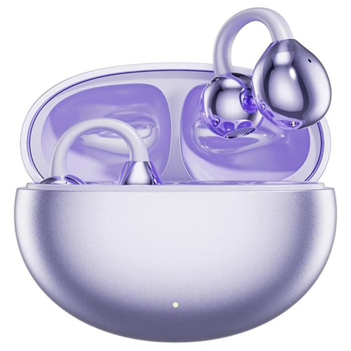 M91 Ear Clip Earbuds Wireless Bluetooth-compatible Noise Reduction Music Game Earphones - Purple - 1