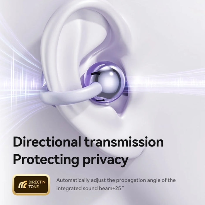 M91 Ear Clip Earbuds Wireless Bluetooth-compatible Noise Reduction Music Game Earphones - Purple - 4