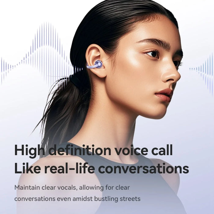 M91 Ear Clip Earbuds Wireless Bluetooth-compatible Noise Reduction Music Game Earphones - Purple - 7