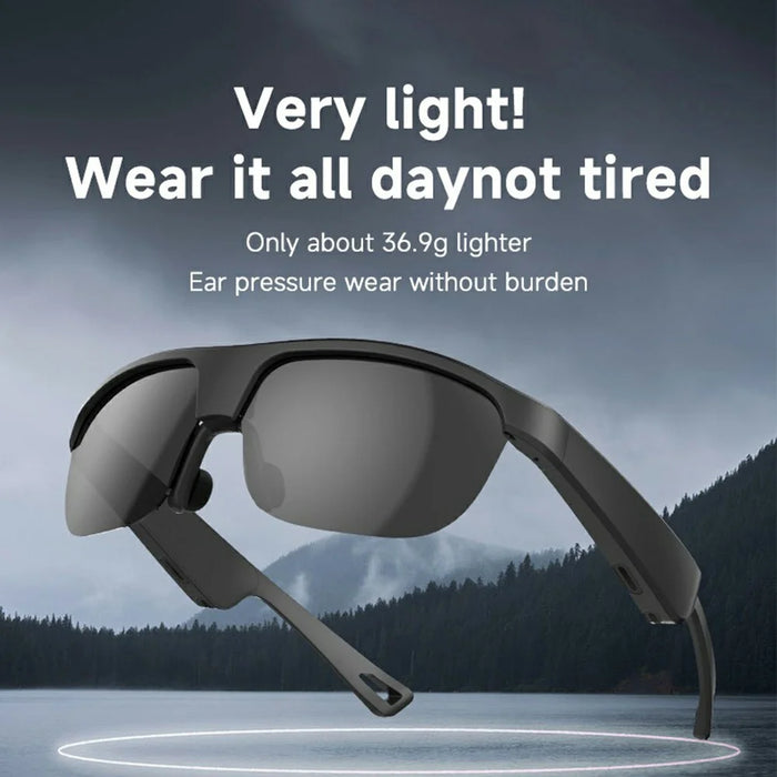G02 Cycling Smart Glasses Bluetooth-compatible Wireless Earphone Polarized Sunglasses (CE Certified) - Black - 5