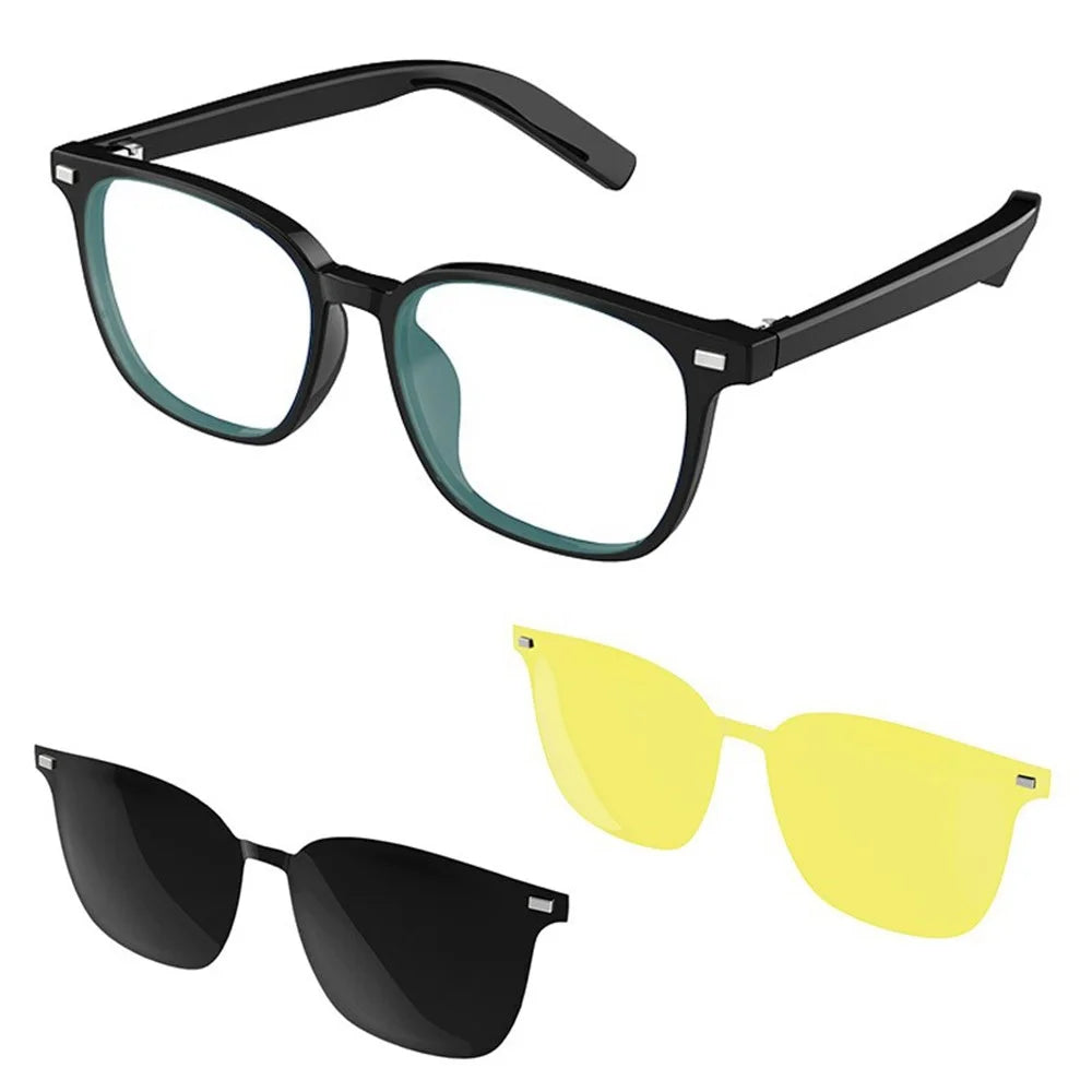 G05-T3 Bluetooth-compatible Smart Sunglasses Earphone with Anti-Blue-Ray Lens+Magnetic Lens+Night Vision Lens (CE Certified) - 1