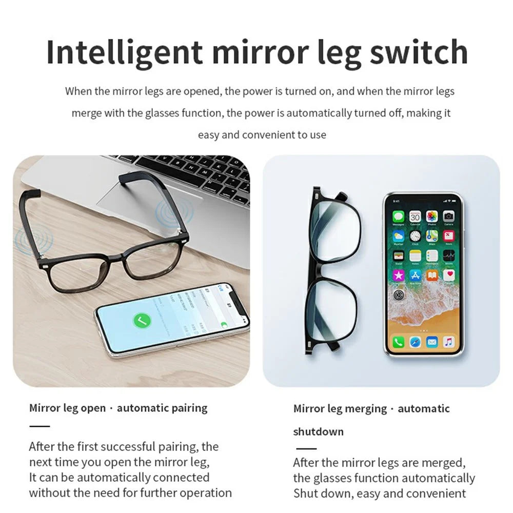 G05-T3 Bluetooth-compatible Smart Sunglasses Earphone with Anti-Blue-Ray Lens+Magnetic Lens+Night Vision Lens (CE Certified) - 6