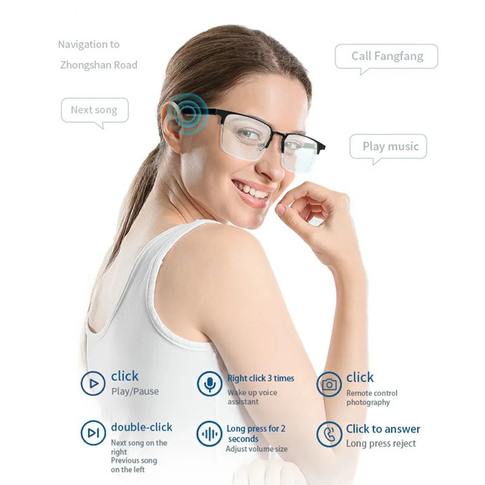 G05-T4 Bluetooth-compatible Smart Sunglasses Wireless Music Earphone Sun Glasses (CE Certified) - Anti-Blue-Ray Lens - 4