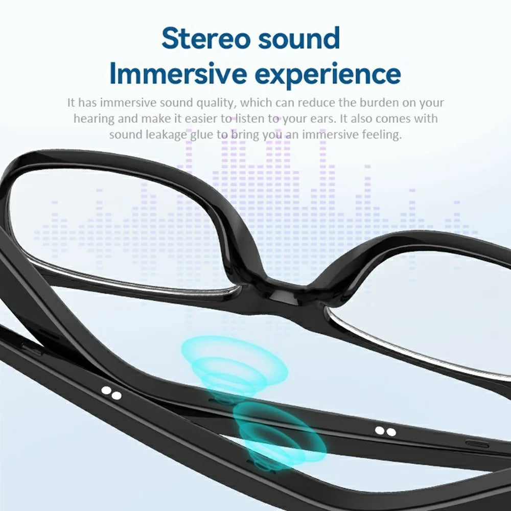 G05-C Anti-Blue-Ray Bluetooth-compatible Glasses Wireless Music Earphone Smart Sunglasses (CE Certified) - Transparent - 6