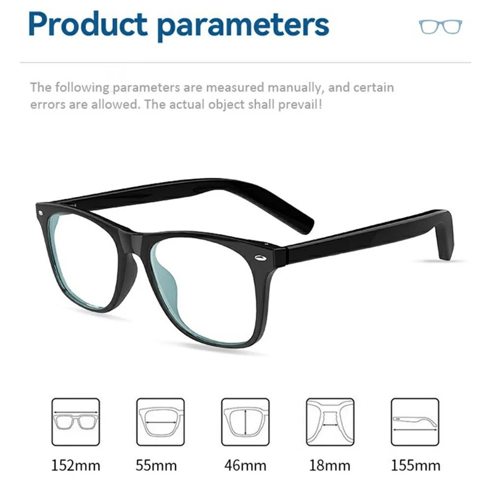 G05-C Anti-Blue-Ray Bluetooth-compatible Glasses Wireless Music Earphone Smart Sunglasses (CE Certified) - Transparent - 7