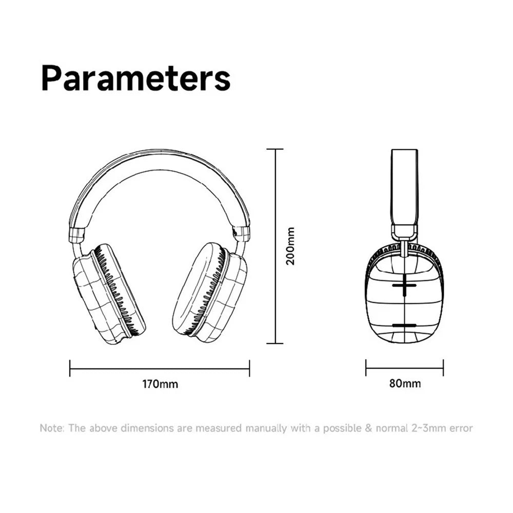 AWEI AT6 Wireless Bluetooth-compatible Gaming Headset 3.5mm AUX Wired Earphone Headphone - Black - 6