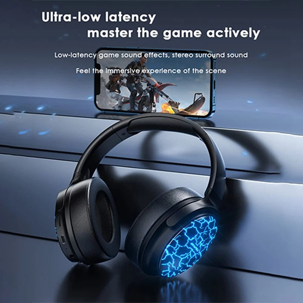 AWEI A780 Pro Wireless Bluetooth-compatible Gaming Headset 3.5mm AUX Wired Earphone Headphone with Colorful Lights - 6