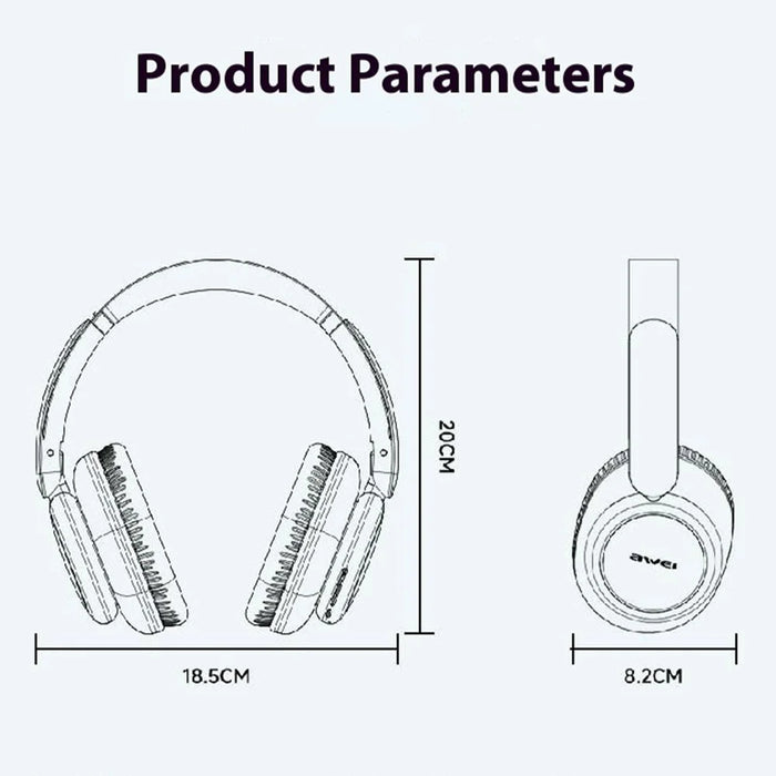 AWEI A996Pro Foldable Bluetooth-compatible Over-Ear Headphone ANC Noise Canceling Headset - 5