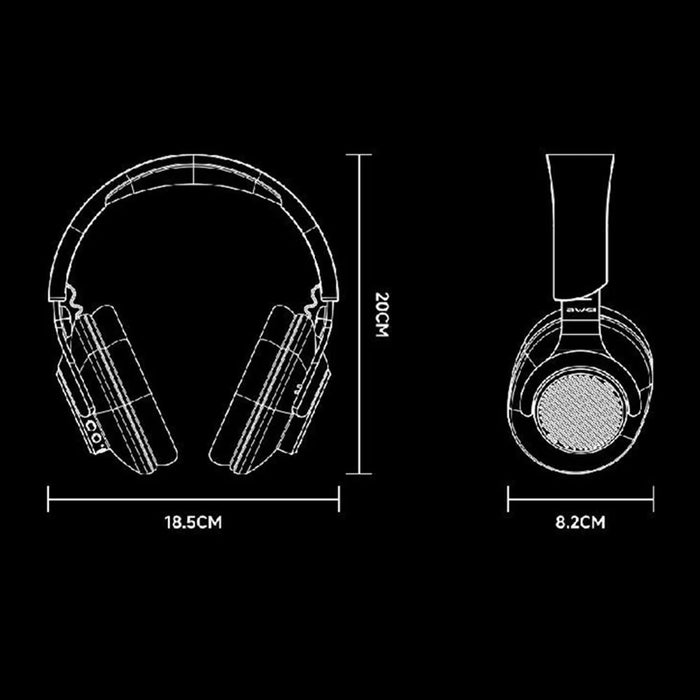 AWEI A997Pro ANC Noise Canceling Headset Foldable Bluetooth-compatible Over-Ear Headphone - 6