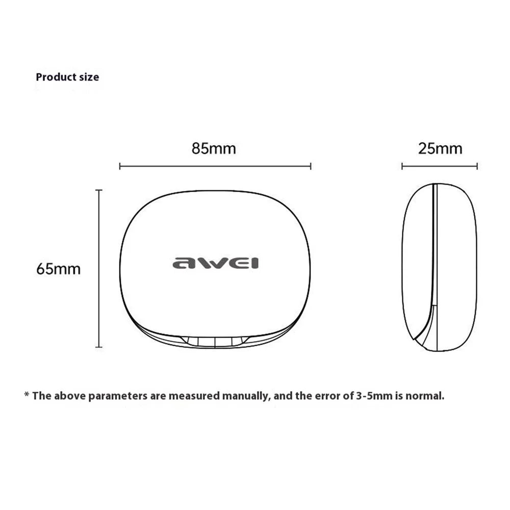 AWEI TZ12 Air Conduction Bluetooth-compatible Headset OWS Ear Hook Wireless Headphone Waterproof Earphone - Beige - 7