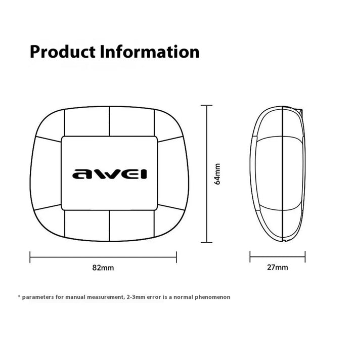 AWEI TZ9 OWS Bluetooth-compatible Headset Wireless Headphone Waterproof Sports Earphone - 3