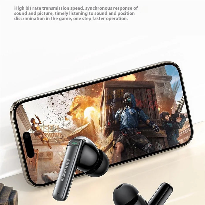 AWEI T88 Noise Reduction Bluetooth-compatible Headset TWS Wireless Headphone Waterproof Earphone - Black - 5