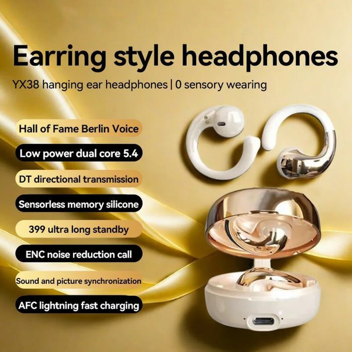 YX38 OWS Bluetooth-compatible 5.4 Wireless Earphones ENC Noise Reduction Sports Headphones - Nude - 2