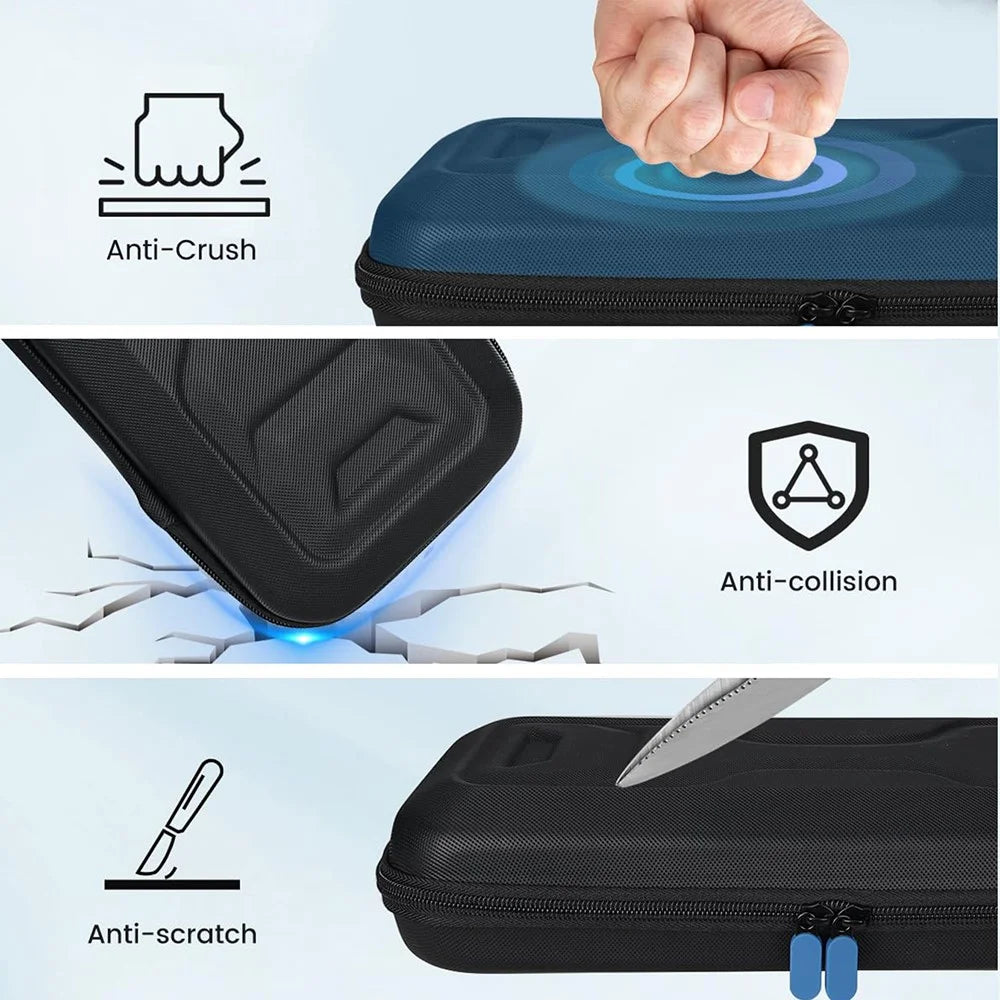 For Sony PS5 Portal Handheld Game Console Storage Bag Set with Joystick Caps, Screen Protectors, Silicone Case - 3