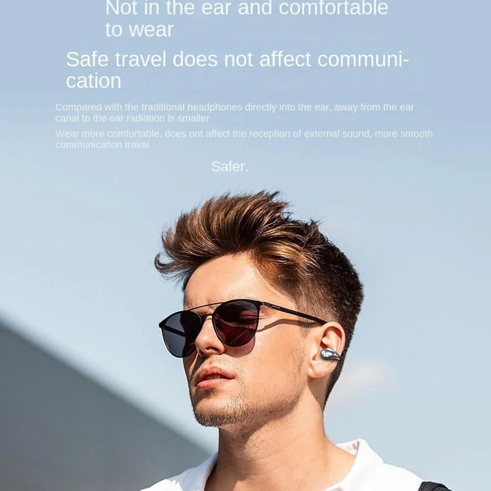 YX-08 Noise Reduction Single Earbud Bone Conduction Ear Clip Wireless Bluetooth-compatible Headphones - 2