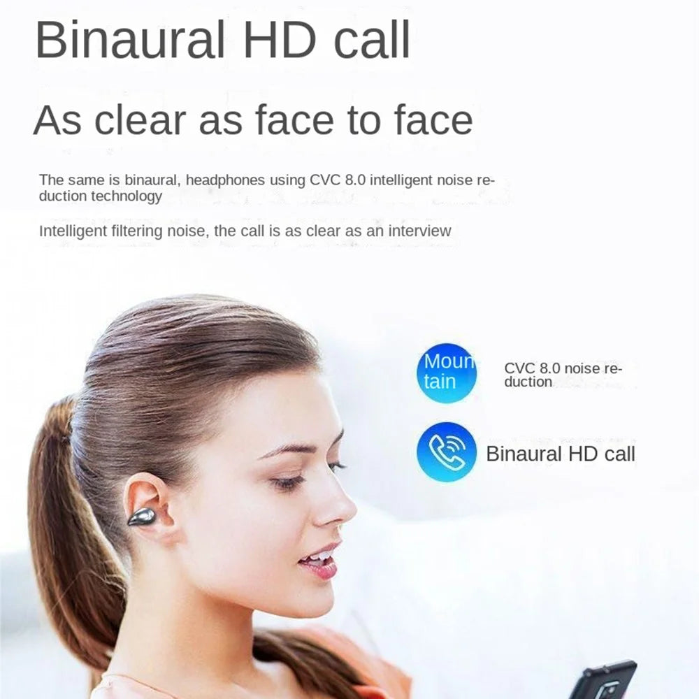 YX-08 Noise Reduction Single Earbud Bone Conduction Ear Clip Wireless Bluetooth-compatible Headphones - 3