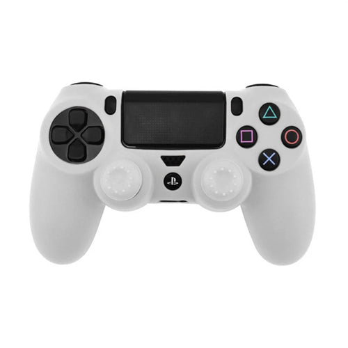 DATA FROG Silicone Cover for Sony PlayStation 4 Pro / PS4 Slim / Playstation 4 Gamepad Protective Case - White - 1