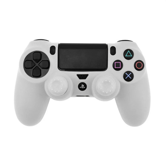 DATA FROG Silicone Cover for Sony PlayStation 4 Pro / PS4 Slim / Playstation 4 Gamepad Protective Case - White - 1