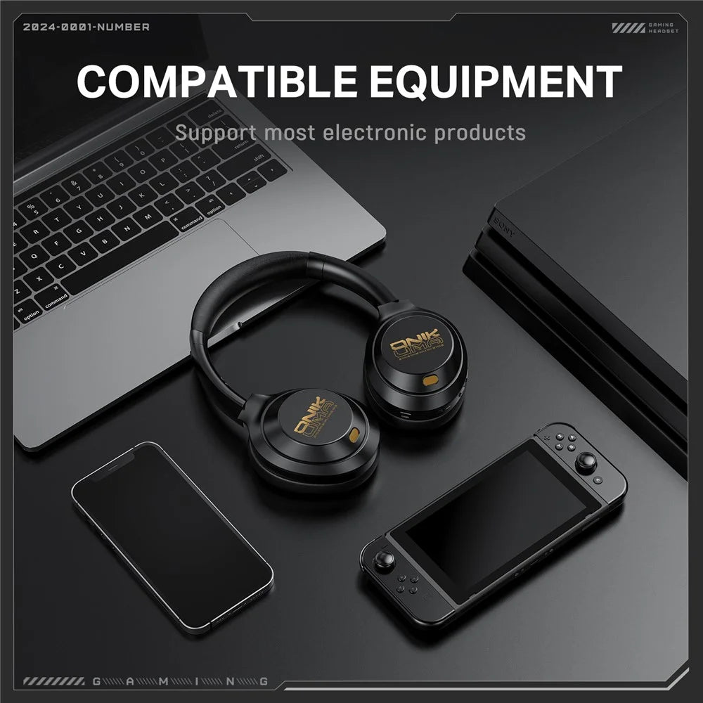 ONIKUMA GT811 ANC+ENC Noise Cancellation Headphones Bluetooth-compatible / Wired Dual Mode Headset - 4
