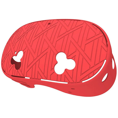For Meta Quest 3S VR Silicone Case Stripes Style Heat Dissipation Protective Cover - Red - 1