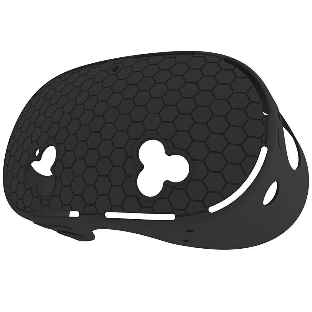 For Meta Quest 3S VR Silicone Case Honeycomb Texture Heat Dissipation Anti-Drop Cover - Black - 1