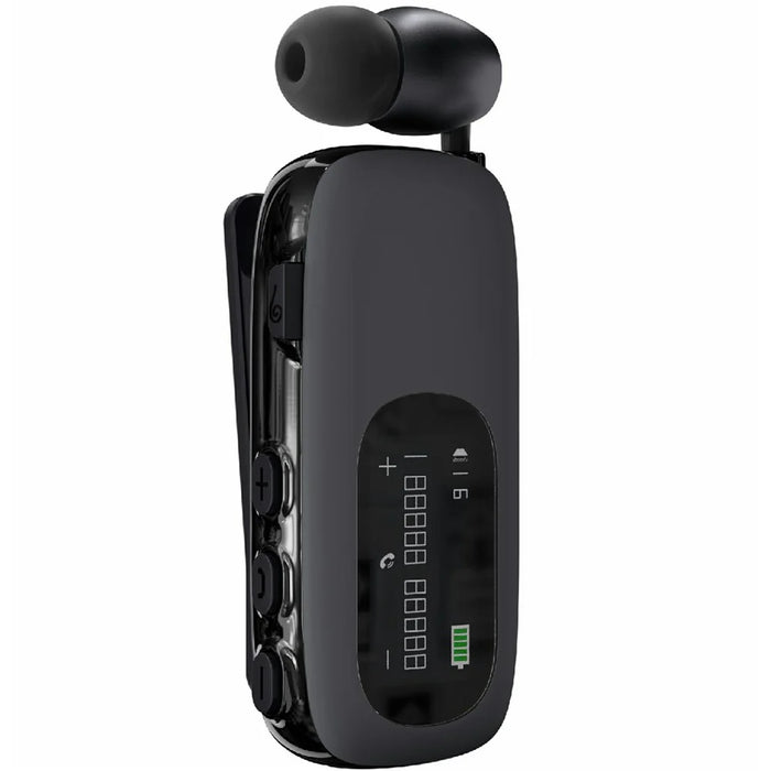 K75 LCD Screen Business Bluetooth-compatible Headset Noise Cancellation Earphone with Vibration Alert - Matte Grey - 1