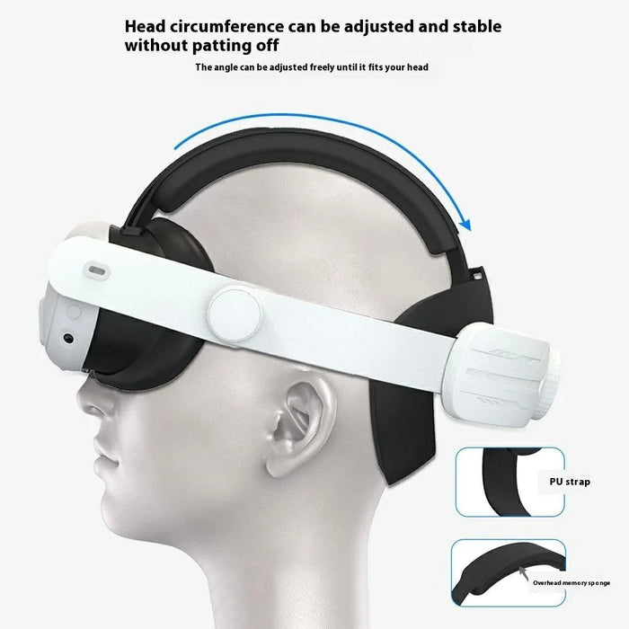 Adjustable VR Head Strap for Meta Quest 3S Folding Portable VR Headband - 4