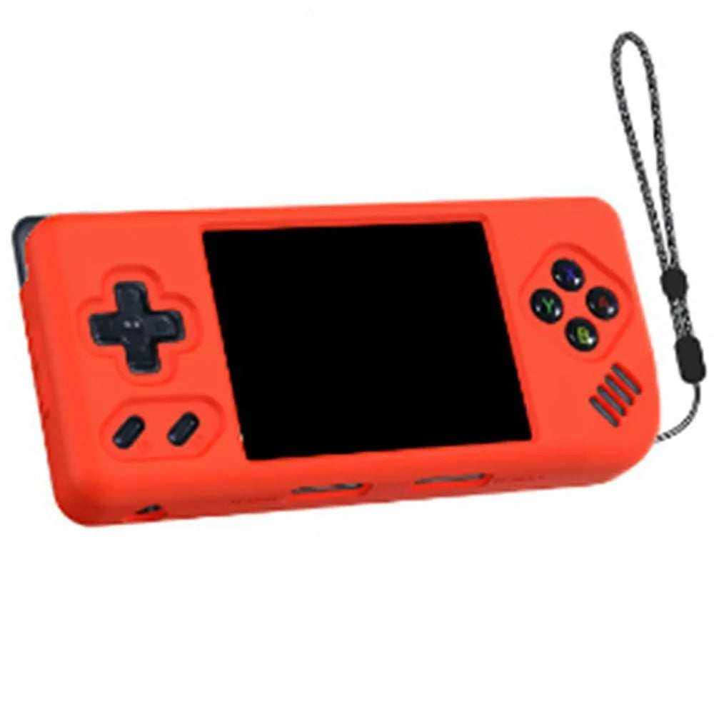 Silicone Protective Case for Anbernic RG28XX Handheld Gaming Console Sleeve with Strap - Red - 1