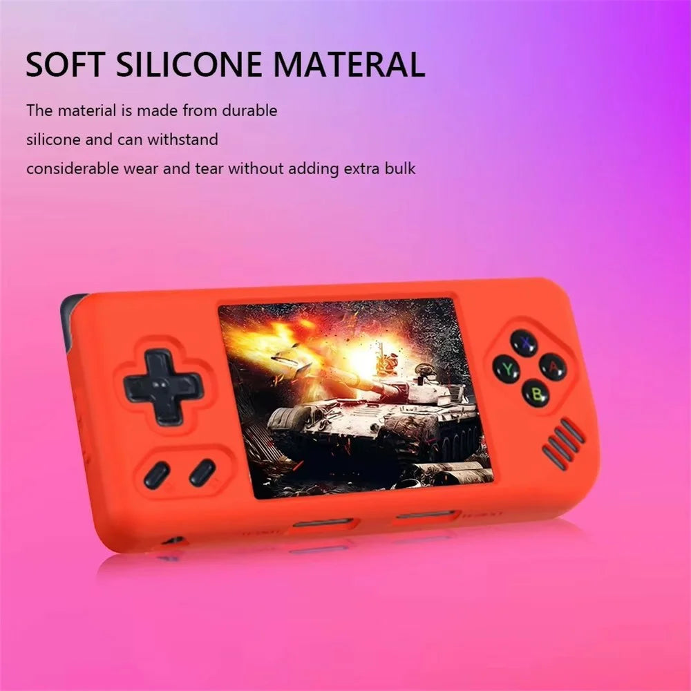 Silicone Protective Case for Anbernic RG28XX Handheld Gaming Console Sleeve with Strap - Red - 5