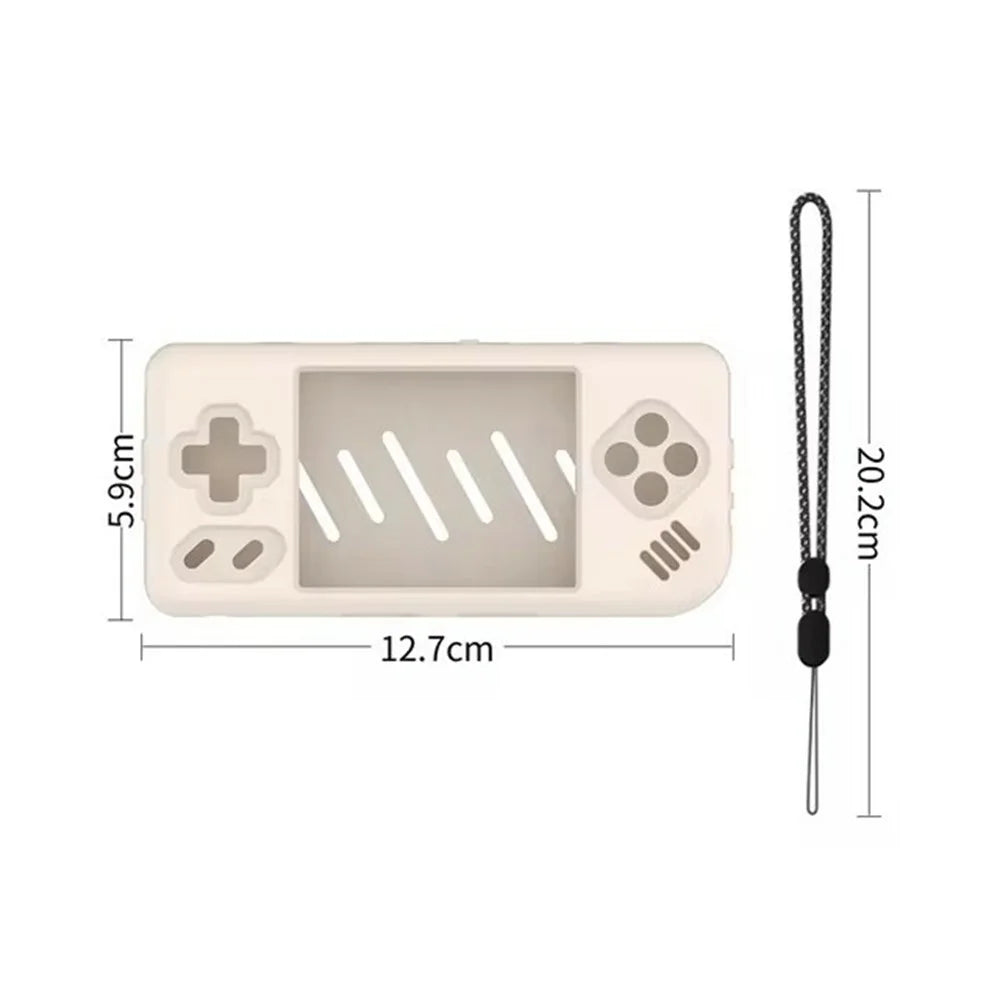 Silicone Protective Case for Anbernic RG28XX Handheld Gaming Console Sleeve with Strap - Red - 7