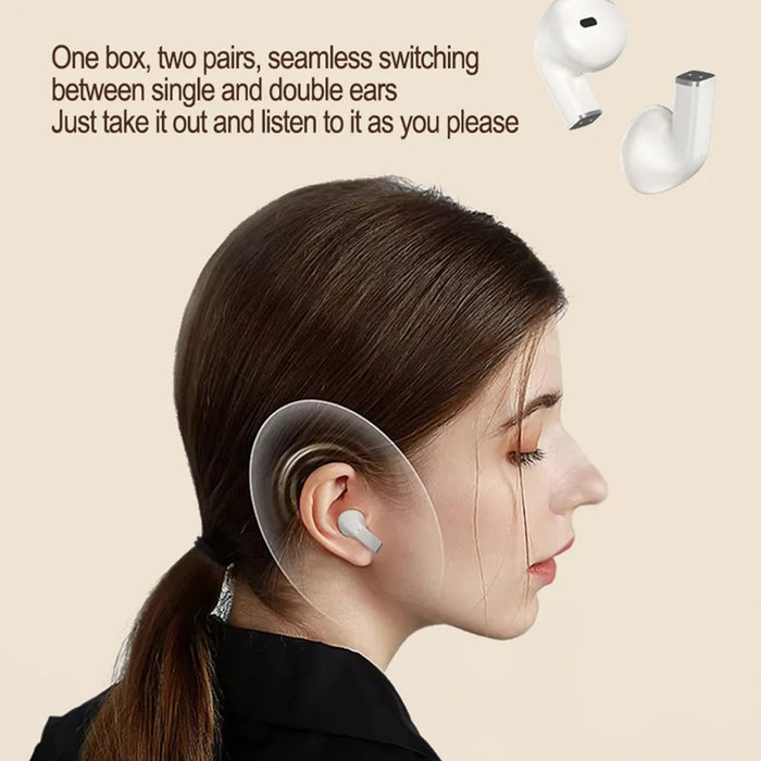 J32 2 Pair Wireless Earbuds Bluetooth-compatible 5.3 LED Display Sport Headphones Noise Cancelling - Black - 3
