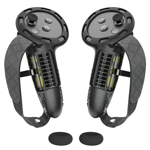 1 Pair For Meta Quest 3 / 3S Controller Grips Cover Silicone Extended Handle Accessories - Black - 1
