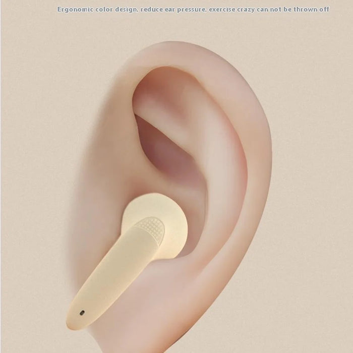BH28 TWS Bluetooth-compatible 5.3 Earphones Touch Control Wireless Music Gaming Headset - Nude - 7
