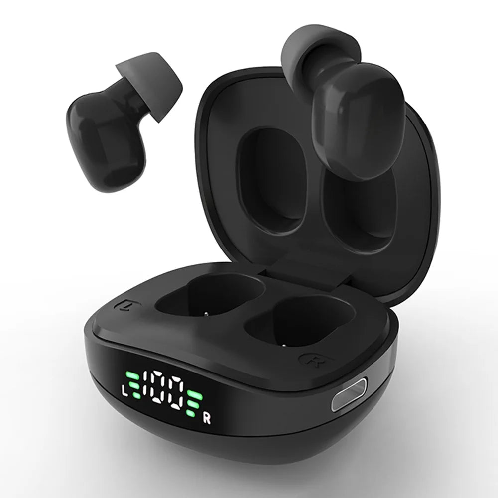 BH27 Mini TWS Bluetooth-compatible 5.3 Sleep In-Ear Earphone Touch Control Music Gaming Headset - Black - 1
