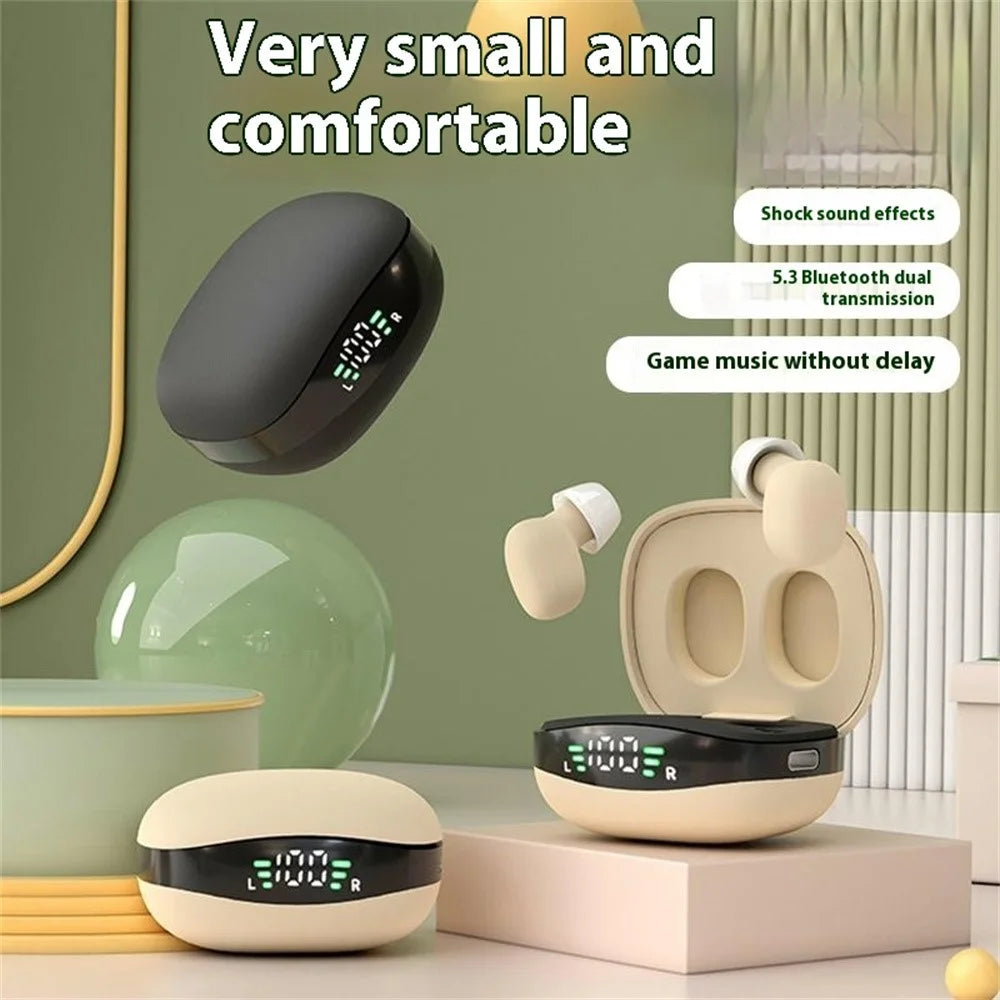 BH27 Mini TWS Bluetooth-compatible 5.3 Sleep In-Ear Earphone Touch Control Music Gaming Headset - Black - 5