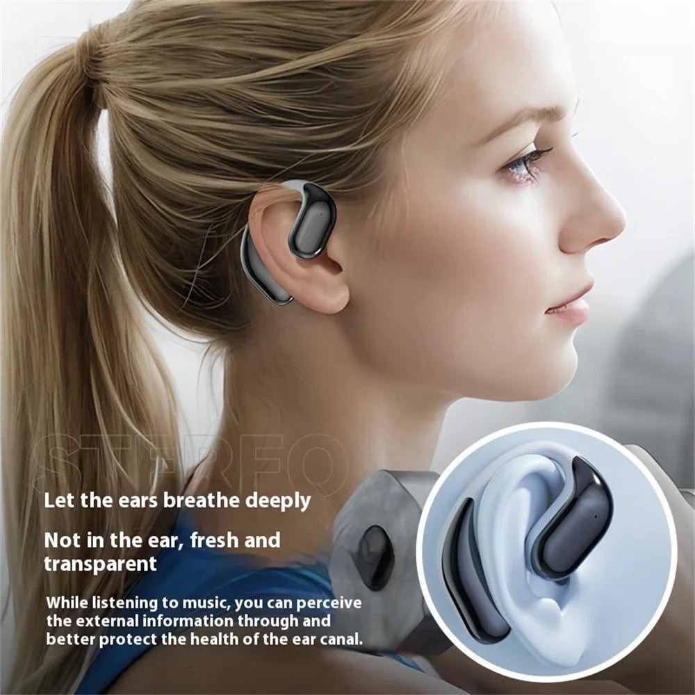 M65 OWS Bluetooth-compatible Headset Bone Conduction Ear-Hook Wireless Music Earphone - Green - 3