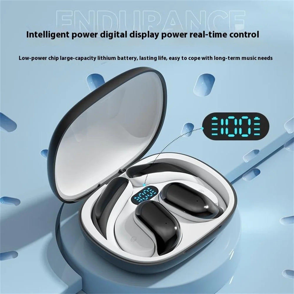 M65 OWS Bluetooth-compatible Headset Bone Conduction Ear-Hook Wireless Music Earphone - Green - 5