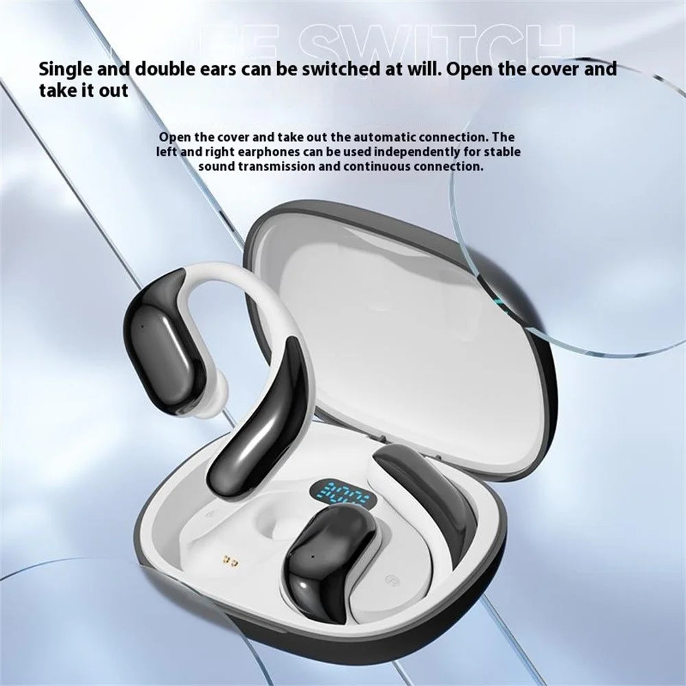 M65 OWS Bluetooth-compatible Headset Bone Conduction Ear-Hook Wireless Music Earphone - Green - 6