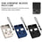 For ANBERNIC RG35XX Plus Silicone Case Handheld Gaming Console Sleeve Cover with Strap - Blue - 4