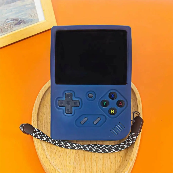 For ANBERNIC RG35XX Plus Silicone Case Handheld Gaming Console Sleeve Cover with Strap - Blue - 6