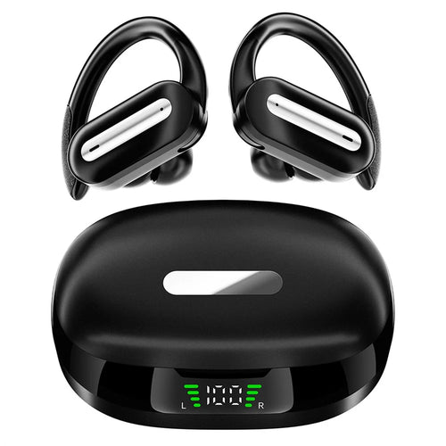 SP36 ENC Noise Reduction Wireless Bluetooth-compatible Sports Earphones with Rotating Hook - Black - 1
