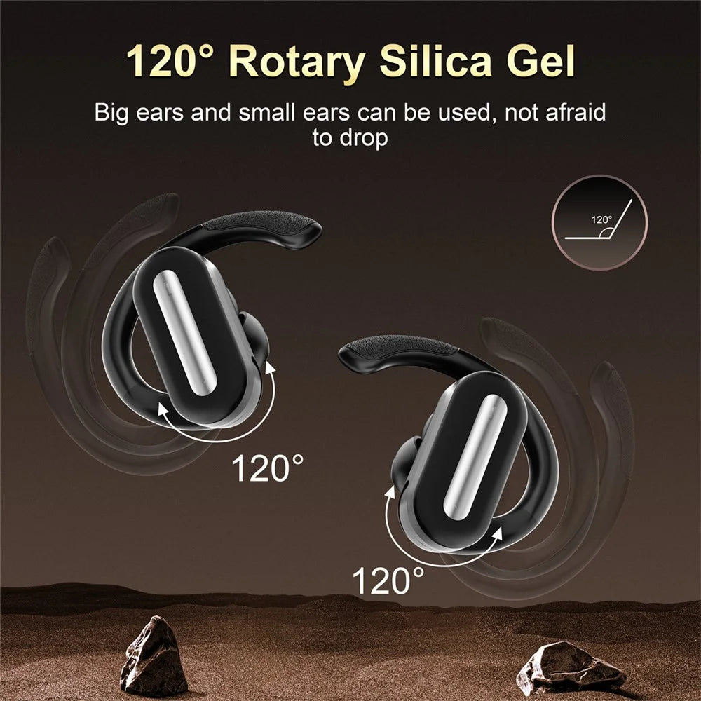 SP36 ENC Noise Reduction Wireless Bluetooth-compatible Sports Earphones with Rotating Hook - Black - 7
