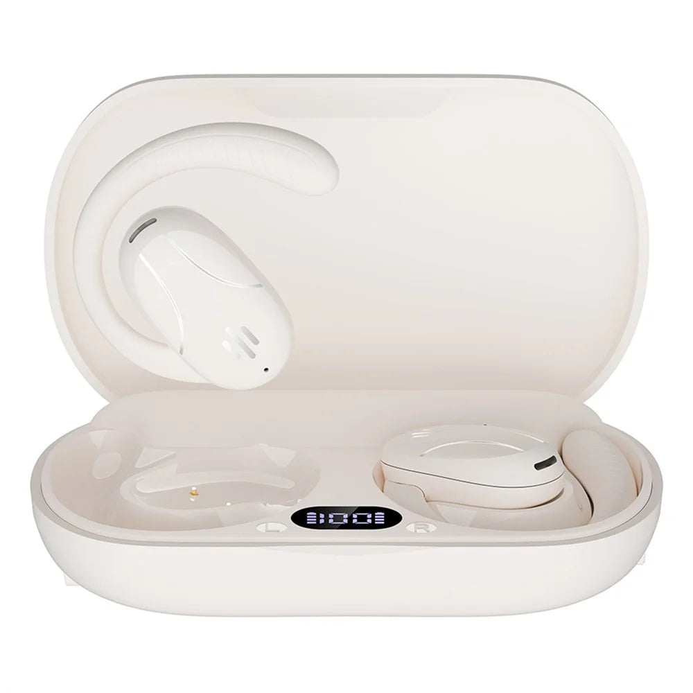 SP30 AI Directional Voice Transmission Open Ear Headphones Bluetooth-compatible Earphones with Rotating Hook - Nude - 1