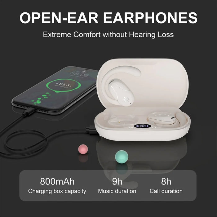 SP30 AI Directional Voice Transmission Open Ear Headphones Bluetooth-compatible Earphones with Rotating Hook - Nude - 3