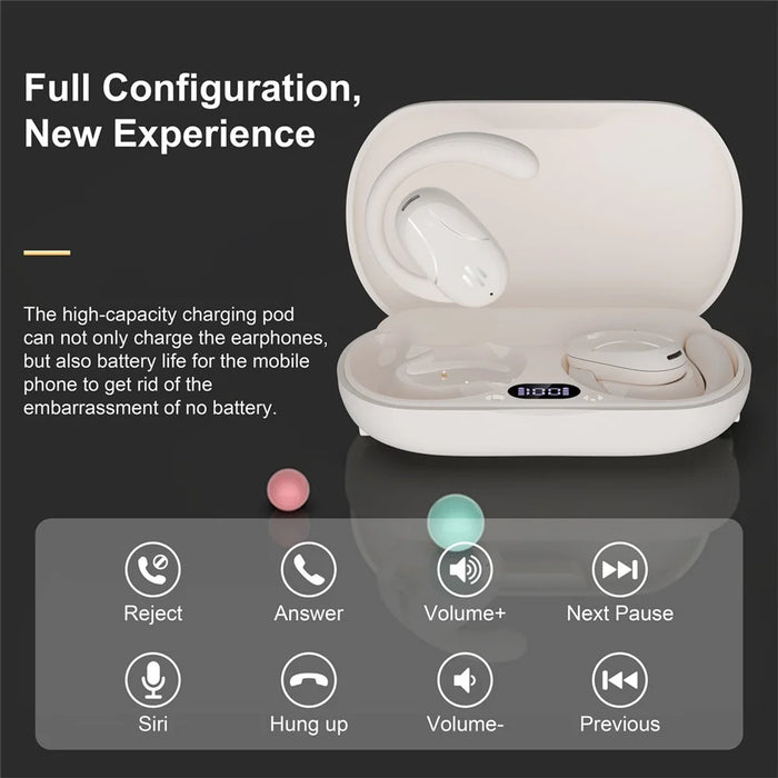 SP30 AI Directional Voice Transmission Open Ear Headphones Bluetooth-compatible Earphones with Rotating Hook - Nude - 6