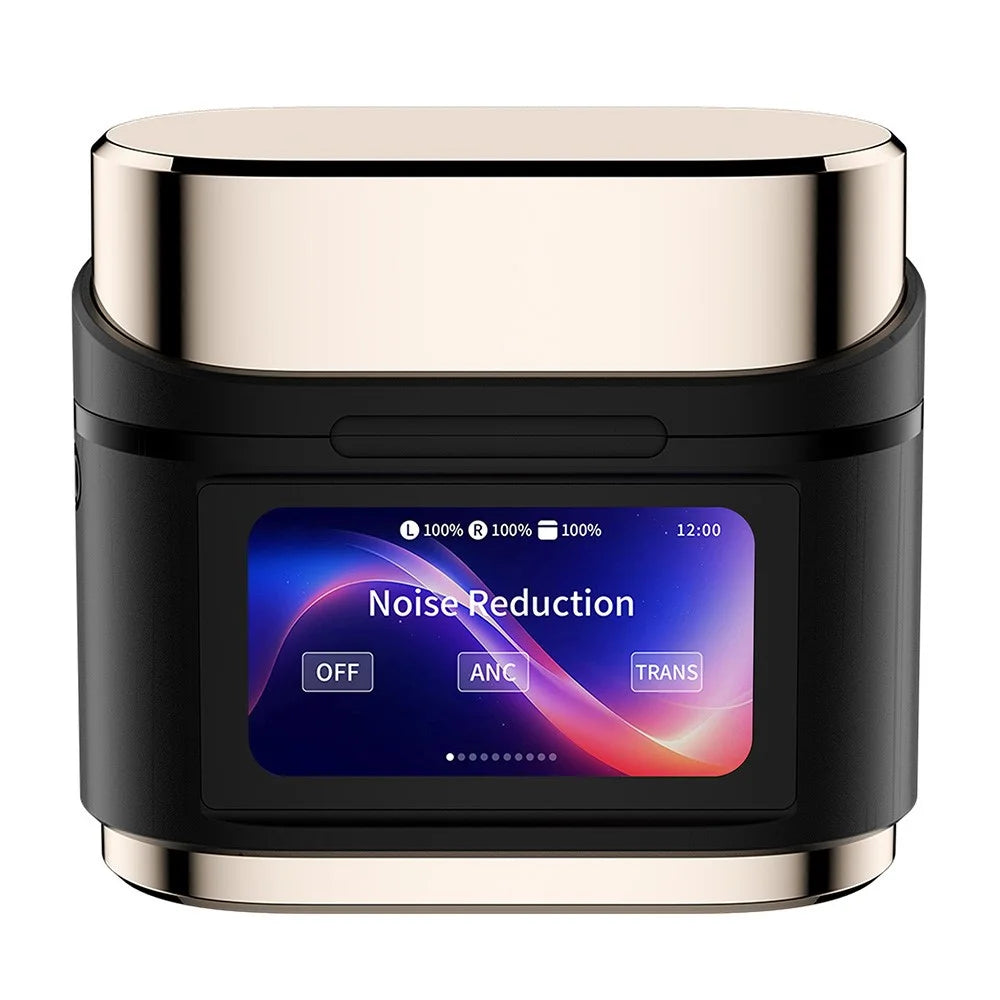 BD2 Smart Digital Display Touch Screen Wireless Bluetooth-compatible Headset ANC+ENC Noise Cancelling - Gold - 3