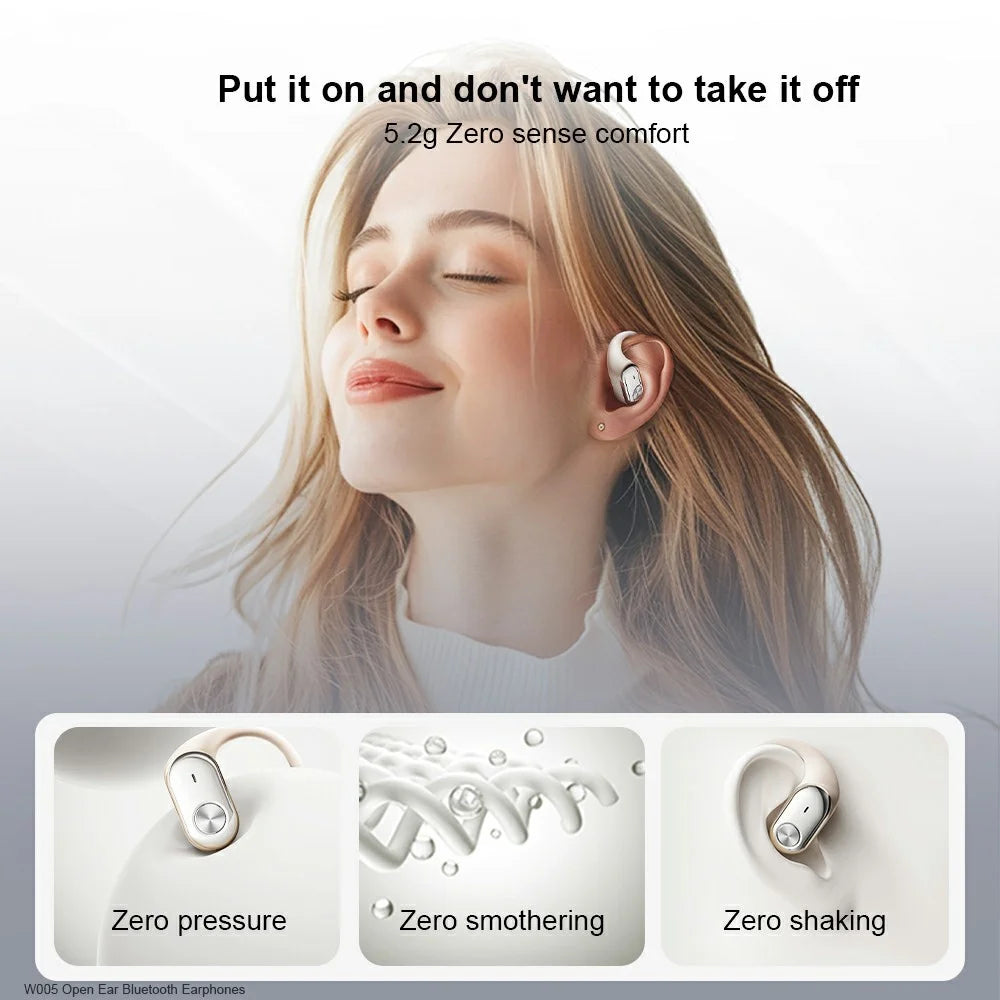 XUNDD W005 1 Pair Open-Ear Earphones Bluetooth-compatible 5.4 Earbuds with Earhooks - Black - 3