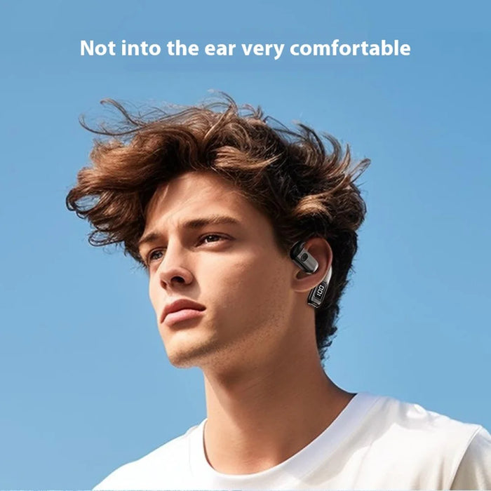 V700 Wireless Earbuds Bluetooth-compatible 5.5 Sports Earphones with Earhooks LED Power Display - Black - 6