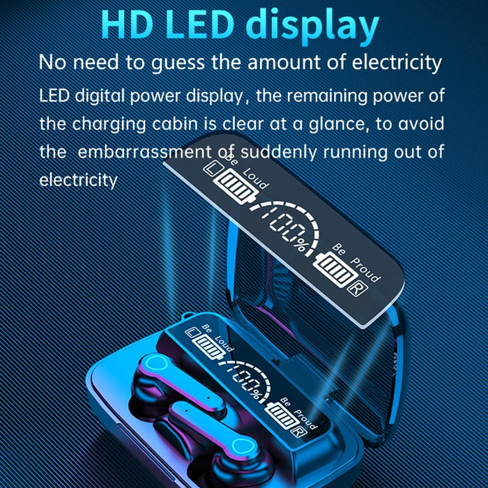 M19pro Bluetooth-compatible In-Ear Headphones HiFi Stereo Sound Touch Control Wireless Earbuds - 3