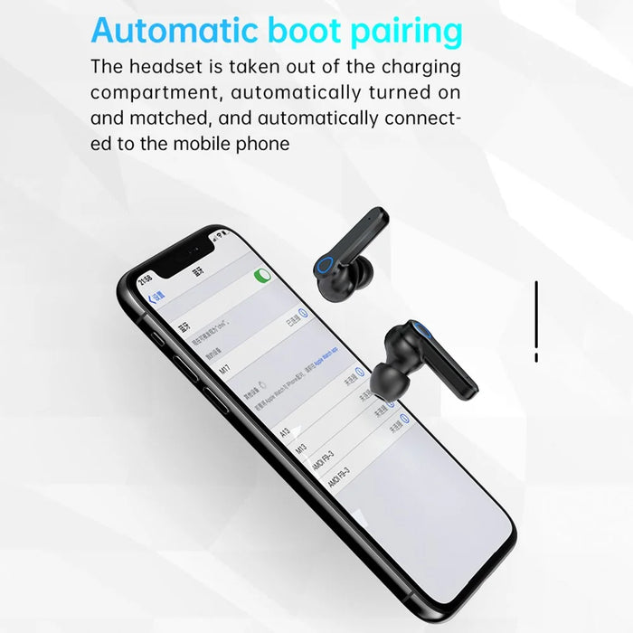 M19pro Bluetooth-compatible In-Ear Headphones HiFi Stereo Sound Touch Control Wireless Earbuds - 4